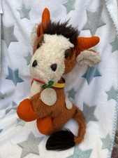 Vache en peluche vintage années 70