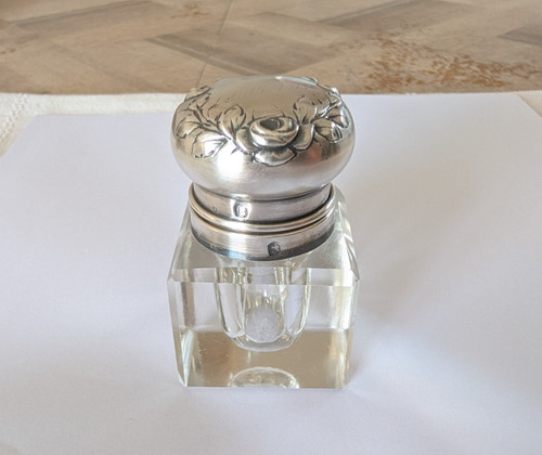 Ancien encrier argent massif - encrier,