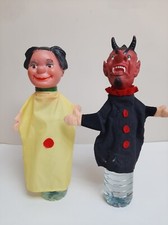 Lot de 2 anciennes MARIONNETTES à doigt (dont le diable)