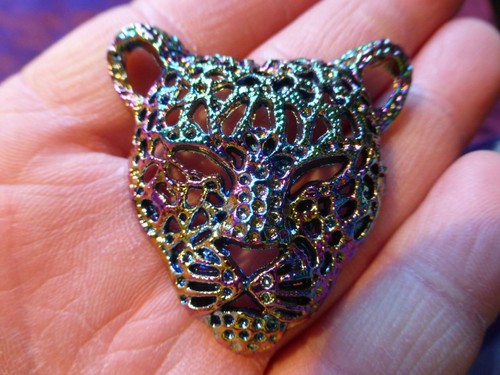Pendentif panthère laiton - pendentif, en