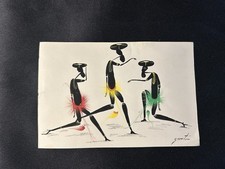 Peinture africaine signée - peinture,