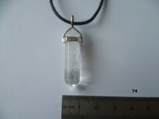 PENDENTIF  METAL  PIERRE   CRISTAL DE ROCHE