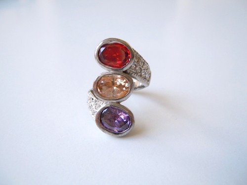 Bague avec brillants - brillants, couleur