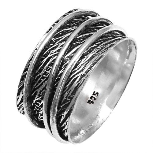 Bague toupie argent pour - toupie,