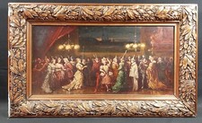 Henri Paul ROLLAND - Le bal masqué - Huile sur panneau - Ecole Monticelli