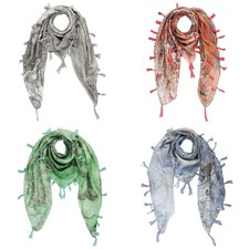 Foulard en coton deux tons