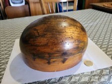 Ancienne forme à chapeau en bois marotte chapelier modiste perruque 19x14,5x11,5