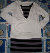 women s black white stripe
