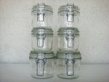 LOT DE 6 BOCAUX VIDES EN VERRE (DONT 4 "LE PARFAIT") POUR FOIE GRAS, TERRINE...