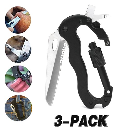 Large steel carabiner hook - 3,