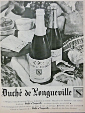 PUBLICITÉ DE PRESSE 1967 CIDRE DUCHÉ DE LONGUEVILLE ANNEVILLE SUR SCIE