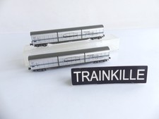 HOBBYTRAIN N 1:160 / 2 WAGONS A PAROIS COULISSANTES DE LA DB TYPE Habiqss