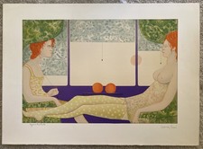 Léonor Fini Lithographie originale 1970 " Le train blanc " EA signée