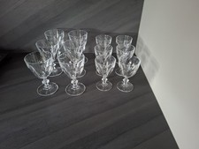 6 verres a Eau et 6 Vin Rouge cristal d arques modèle rambouillet 