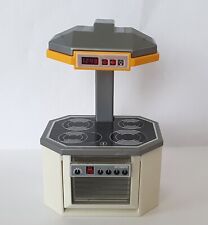 PLAQUE DE CUISSON SUR MEUBLE BLANC DE CUISINE AVEC HOTTE PLAYMOBIL...