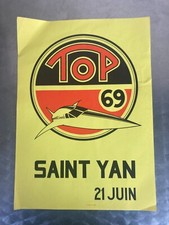 ANCIENNE AFFICHE CONCORDE AVIATION AERODROME DE SAINT YAN 71 AVION AERONAUTISME