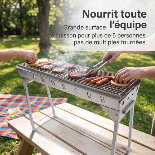 Gril barbecue pliant acier - gril,