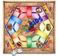 Parques, juego de mesa, Parchis, Parques Colombiano 6 puestos en Vidrio