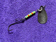 ANCIEN LEURRE CUILLER  MUGE n°1   special ver mulet perche truite état neuf