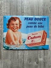 Plaque publicitaire décorative Savon Cadum – 41 x 31 cm – Style rétro vintage