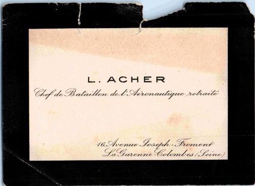 Carte visite acher - visite, la