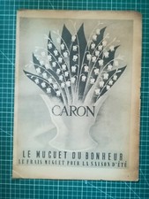 238 Publicité ancienne 1960 Parfum Caron - le muguet du bonheur