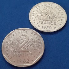 2 pièces de 2 francs semeuse