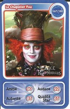 CARTE DE JEU AUCHAN ALICE AU PAYS DES MERVEILLES LE CHAPELIER FOU N° 167   #CKDB