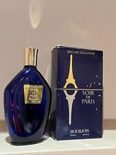 BOURJOIS ANCIEN FLACON EAU DE COLOGNE "SOIR DE PARIS" AVEC SA BOITE 230 ML