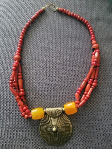 Ancien collier bijou ethnique - collier,
