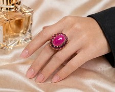 Bague cocktail rubis - , naturels