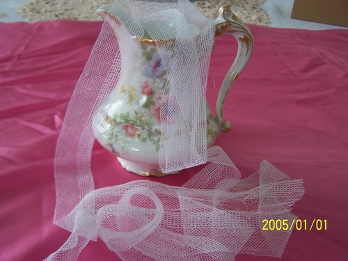 Ancien magnifique tulle - et,