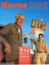 PUBLICITE ADVERTISING 075  1993  WINSTON SPIRIT  pret à porter homme ROY BURRIS