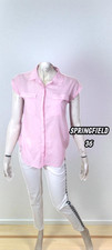 Springfield Taille 36 Superbe chemise manches courtes femme rose coton blouse