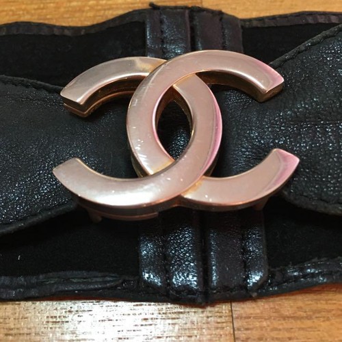 Ceinture cuir noir boucle