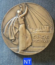 Belle Méd. Bronze 64mm 120g - 25 ème Anniversaire C.P.D.E Par Dammann 1907-1932