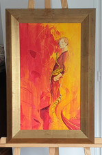 Tableau D'artiste Huile Sur Toile Intitulé Vestale