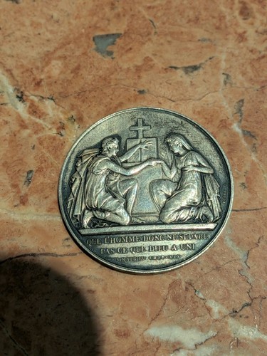 Médaille mariage argent - mariage, en