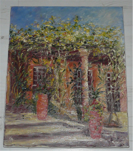 Pergola huile sur toile - la,