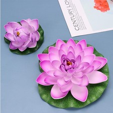  6PCS Simulation Lotus Lilies Décor Artificielle En Plastique Nénuphar Étang