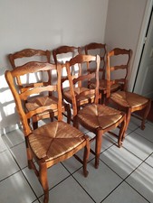 6 chaises en merisier de salle à manger