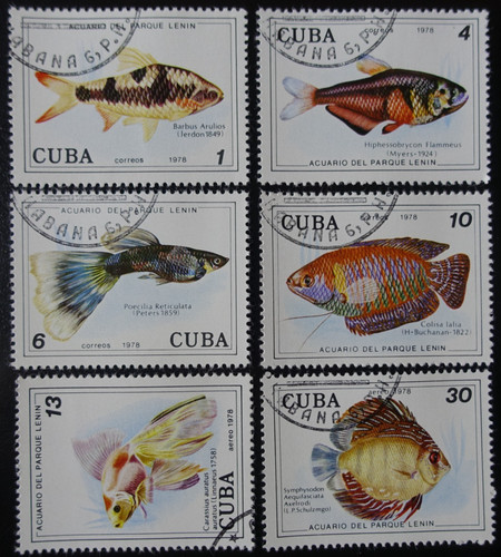 Timbres 1cuba poissons - du,