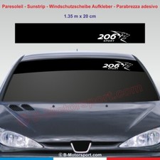 Sticker pare-soleil pour 206 SPORT logo lion autocollant paresoleil |  2541