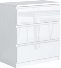 Commode Blanche Brillante avec