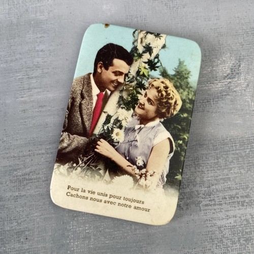 Ancien petit miroir poche - petit,