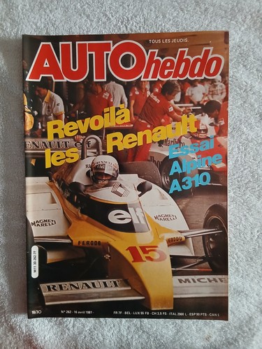 Auto hebdo 262 1981 gp - 16/4/1981,