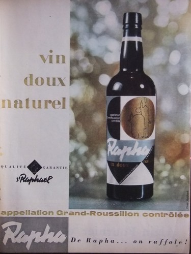 Publicité 1958 rapha vin - rapha, doux