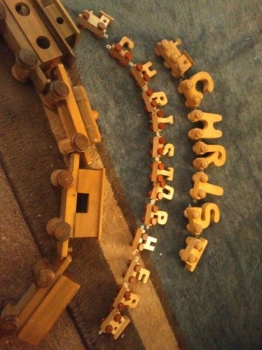 Train Sets Wooden Named Chris