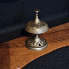 Cloche Ancienne Sonnette de Table En Bronze, Comptoir, Hôtel, Restaurant, Bureau