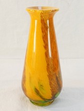 Vase LA ROCHERE FRANCE en verre soufflé multi couleur